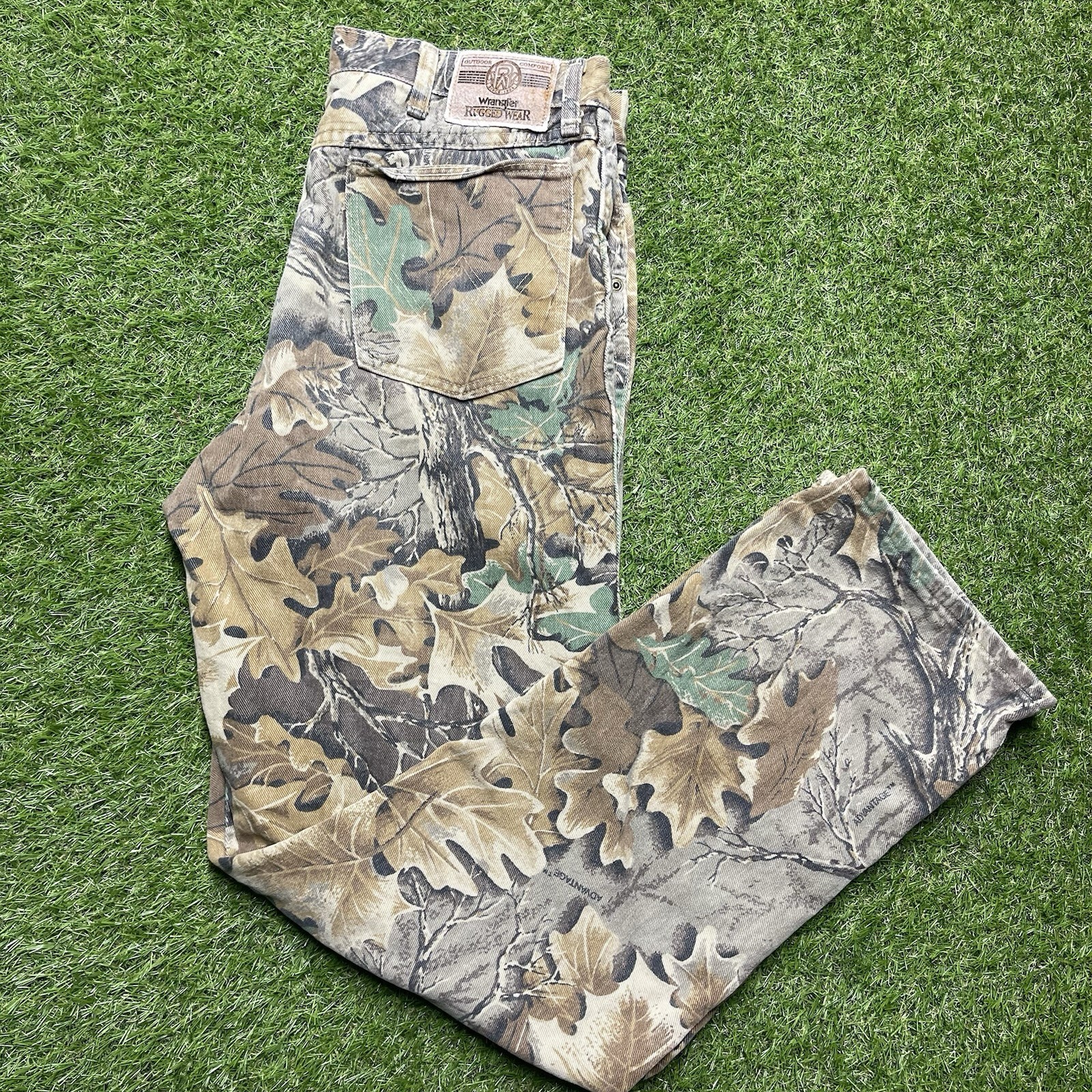 Vintage Wrangler Camo Pants 34x32 Realtree Advantage Timber Tree Woods