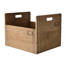 Vinyl Record Storage Organizer Crate Wooden Storage Organizer Box Hold Up to ...