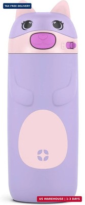 Ello Ellies 12oz Vacuum Insulated Stainless Steel Kids Water Bottle with Straw a