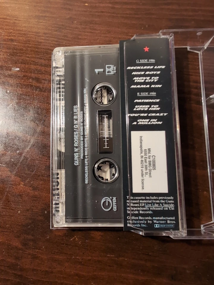 Guns N' Roses Cassette Tape G N' R Lies Geffen Records(1988) MSG 24198 - Image 3 of 4