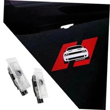 2 PCS Non-Fading Car Door Logo Lights Compatible for Challenger red Double line
