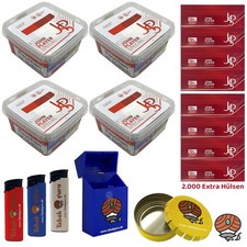 JPS John Player Special Volumentabak Mega Box 4x 130g, Extra H&uuml;lsen viel Zubeh&ouml;r