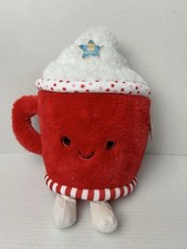 FAO Schwarz Glow Brights Christmas Hot Cocoa Cup Plush Lights Music NWT 10"