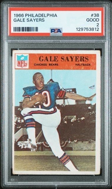 1966 Philadelphia Football #38 Gale Sayers Rookie PSA 2 Good HOF