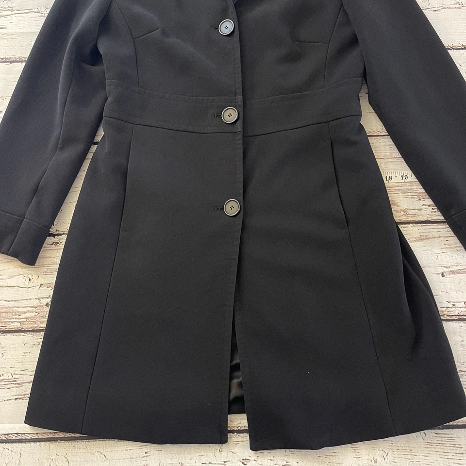 Pendleton Long Trench Coat Black Womens Size Medium Length 37” Winter Cozy - Image 4 of 4