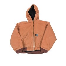 Polar King by Key Youth Duck Canvas Tan Hooded Insulated Work Jacket Large