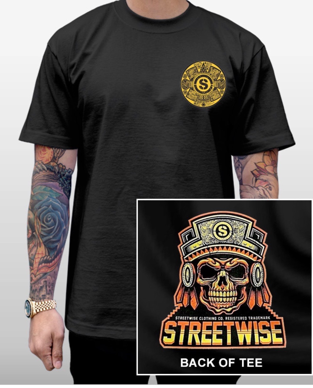 Streetwise Rooted Graphic T-Shirt Black M-L-XL-2XL-3XL-4XL-5XL