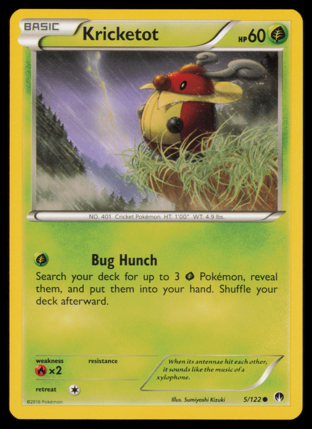 Kricketot 5/122 Common BREAKpoint Pokemon Lightly Played