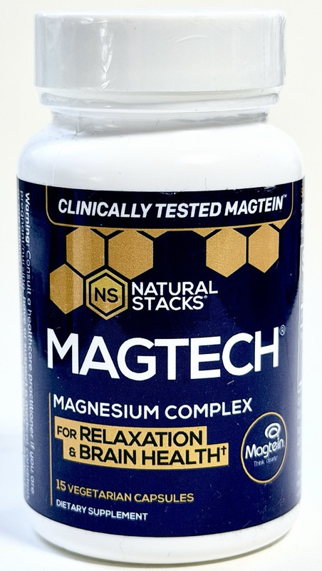 Natural Stacks MagTech Magnesium Complex 200 mg 15 Veg Capsules
