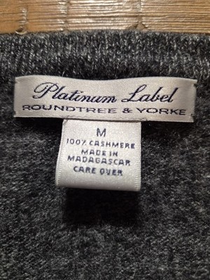 Platinum Label Roundtree &York 100%Cashmere Sweater Size M