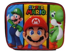 SUPER MARIO - LUIGI YOSHI - LUNCH BOX Insulated Snack Tote Kids NEW
