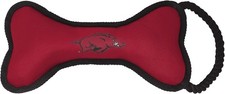 Pets Arkansas Razorbacks Bone Shaped Dog Toy with Squeaker & Rope - Licensed