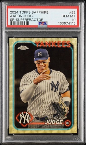 2024 Topps Sapphire Aaron Judge Sp Superfractor 1/1 PSA 10 Gem Mint