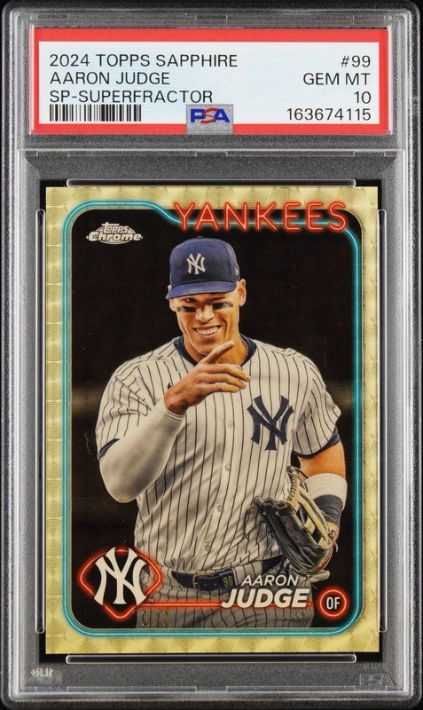 2024 Topps Sapphire Aaron Judge Sp Superfractor 1/1 PSA 10 Gem Mint