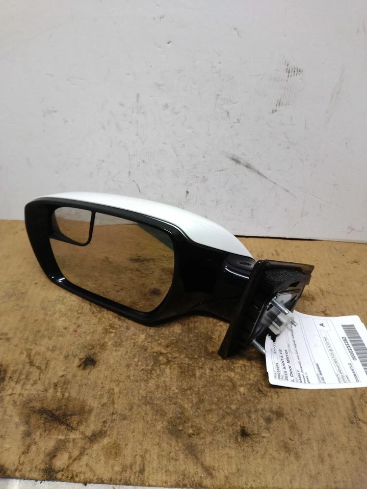 2015 Hyundai Santa Fe Left Door Mirror Assembly - White, Used, 121k Miles - Изображение 2 из 4