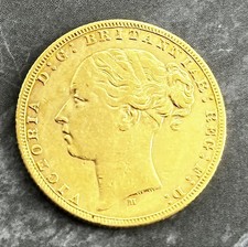 1876 Queen Victoria Young Head Full Sovereign (Melbourne ) 7.98g