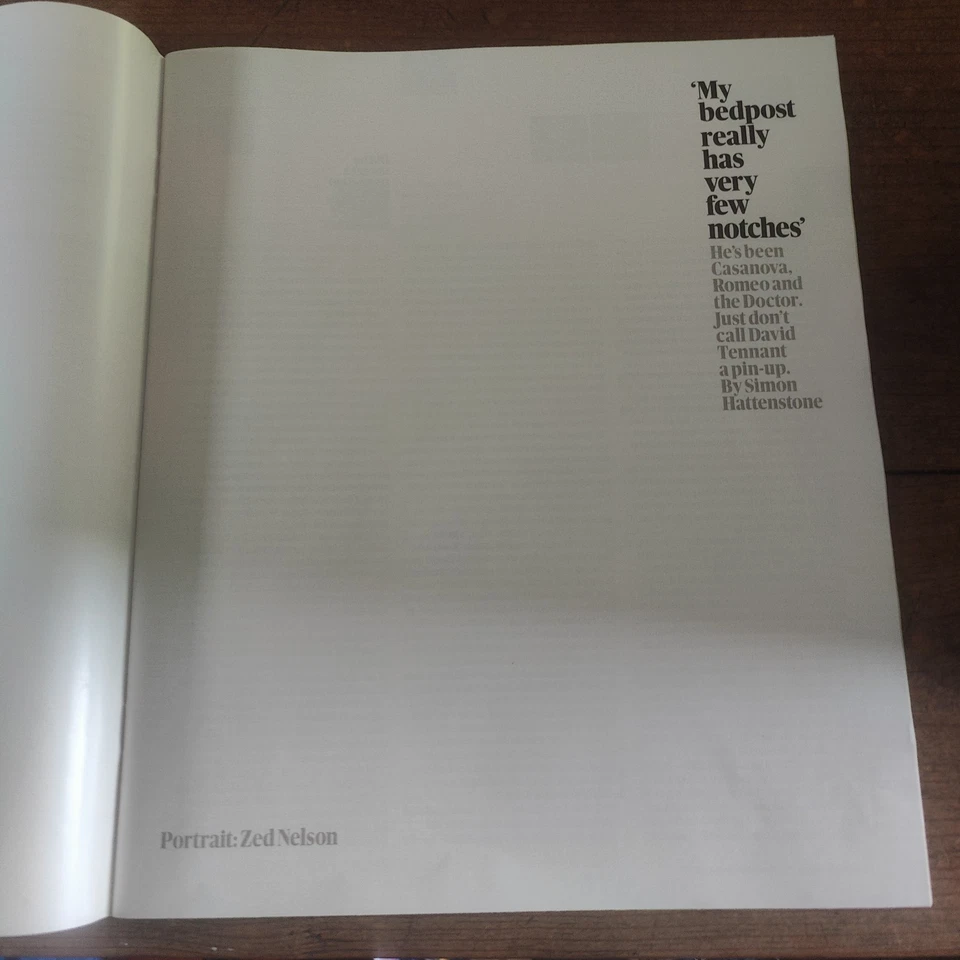 Guardian Weekend DAVID TENNANT On God Guilt & Girlfriends Magazine 20/8/2011 - Image 4 of 4