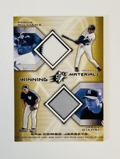 2002 SPx - Winning Materials Combo Jerseys Bernie Williams, Jason Giambi #WM-WG