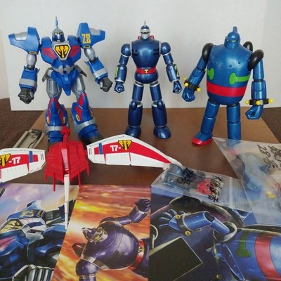 Bandai Tetsujin 28-go 3 Figuren Komplett Modelle Panel Lining Japan Selten
