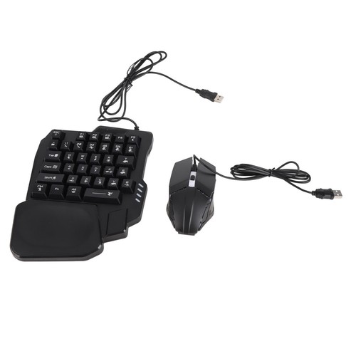 RGB Backlit Keyboard Mouse Combo Single Hand Gaming Keypad Mouse Converter Wi FY - Afbeelding 15 van 22