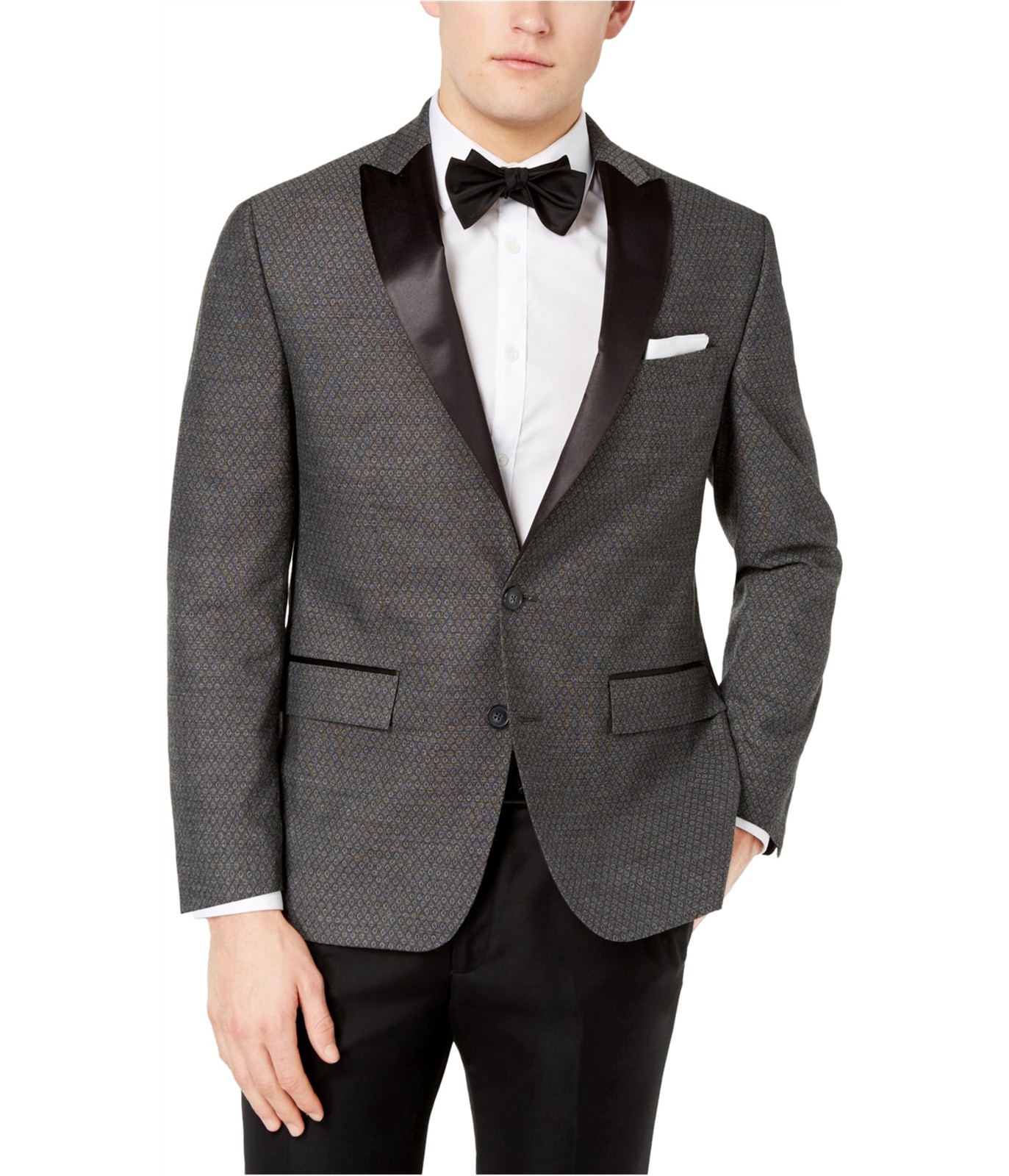 Ryan Seacrest Mens Diamond Sport Coat Grey 42 Long 25690₽