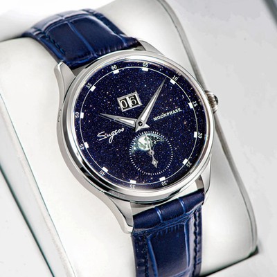  USA Sugess MoonPhase Aventurine Dial Auto Mechanical Watch V3 - TIMEGRAPHED