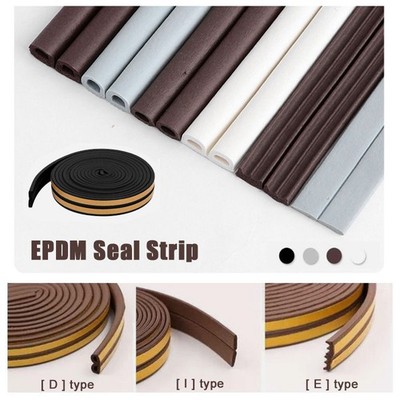 6M EPDM Seal Strip Self-adhesive Door Window Weather Strip Foam Sticky Tape