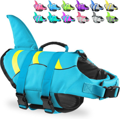 Shark Fin Dog Life Jacket, Adjustable Vest for Small to Large Dogs