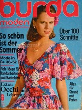 vecchio quaderno moda burda edizione 6 del 1978 completo di istruzioni + modelli di taglio