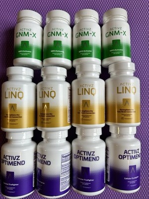4 Sets of Authentic ACTIVZ TRIFECTA Combo: GNMX, Linq, Optimend.  New