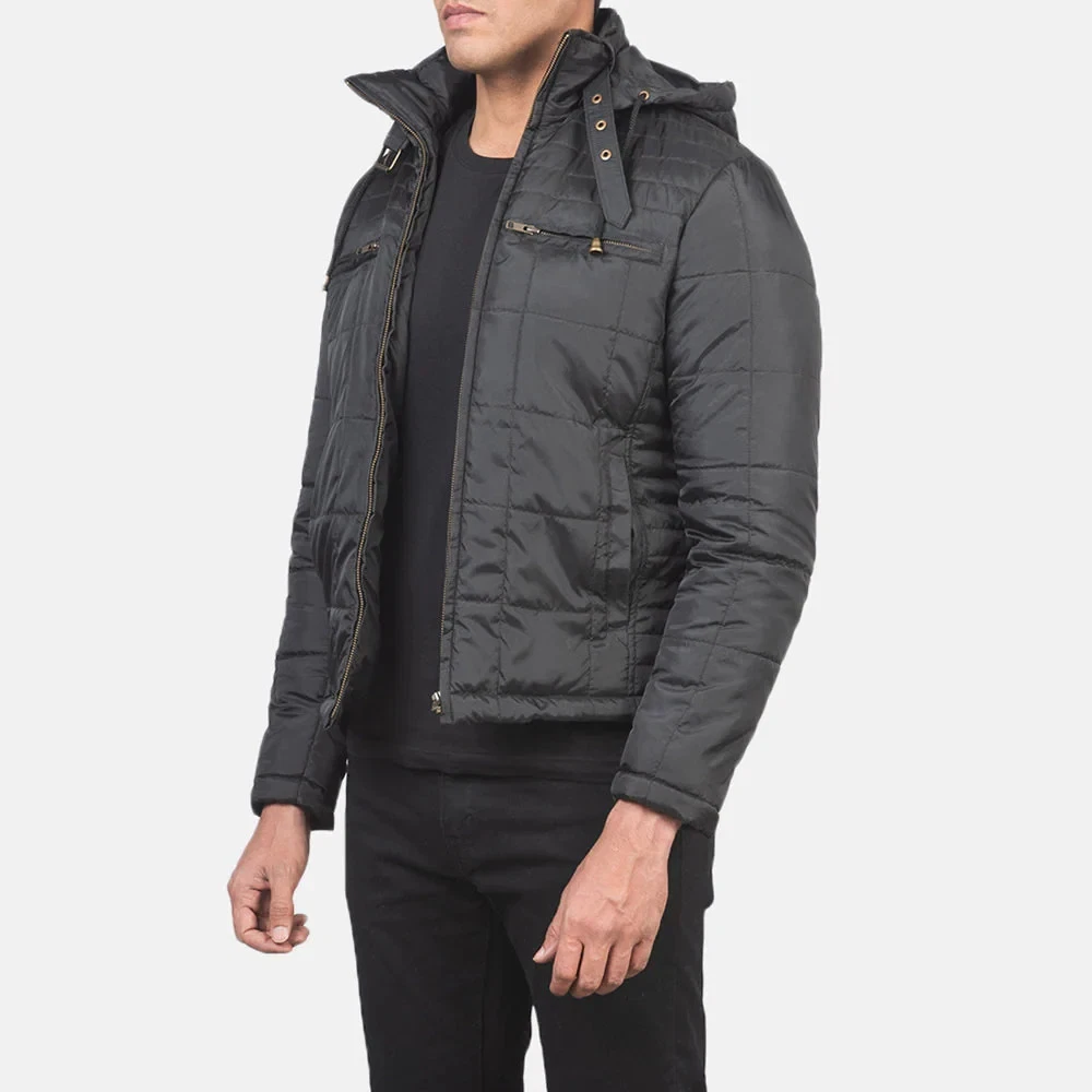 Alps Quilted Red Hooded Windbreaker Jacket for Men – Lightweight Insulated