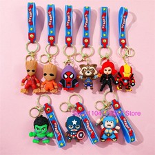 Q-Style Super Hero Keychain Cute Cartoon Character Doll Keyring Bag Pendant