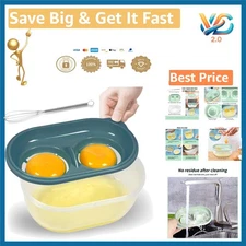 Egg White Separator with Egg Beater Food Grade Kitchen Gadgets Blue