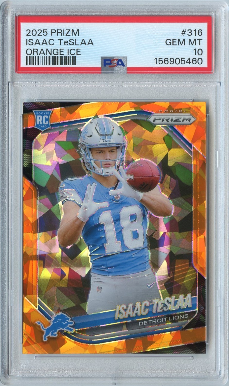 Isaac TeSlaa Panini Prizm #316 Orange Ice