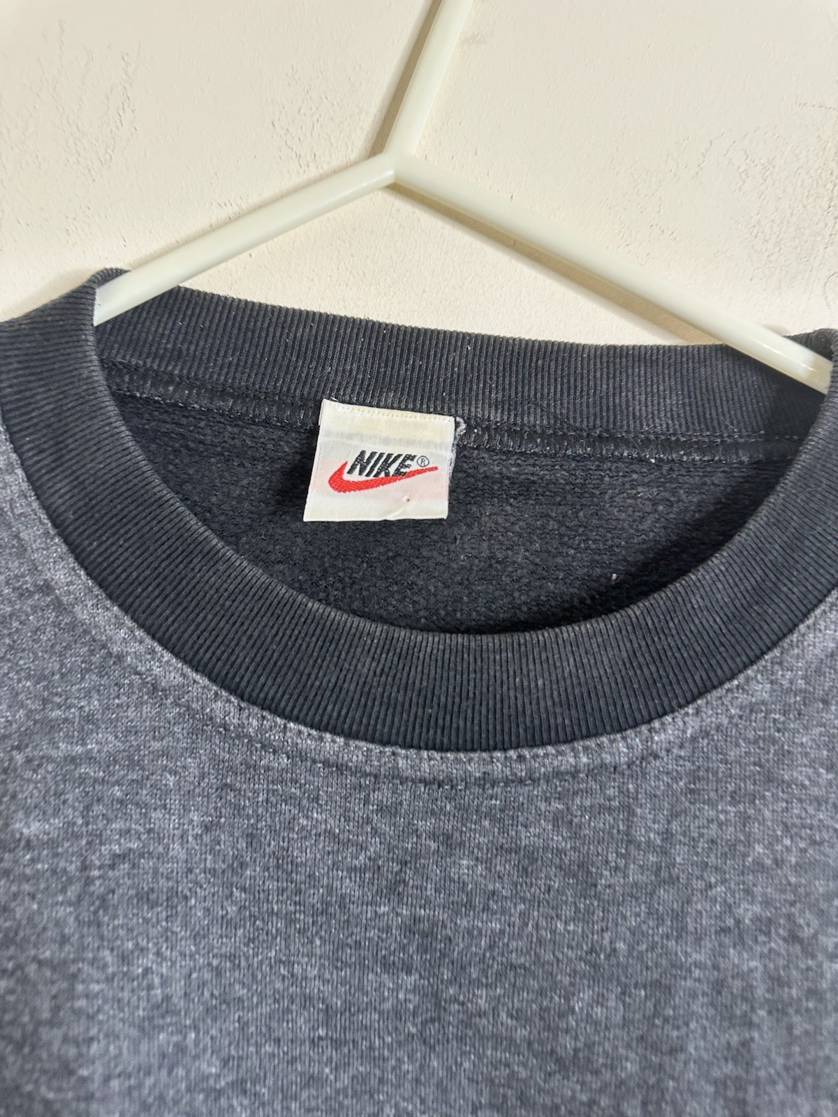 Vintage Nike Jumper Size XL Grey Embroidered Logo Sweater Sweatshirt Mens 90s image 3