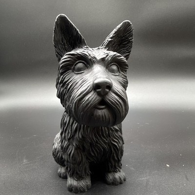 Vintage black Scottish terrier, dog figurine with great effects 