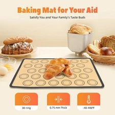 Silicone Baking Mat Nonstick Heat Resistant Oven Mat Toaster Liner Mat 42*29.5cm