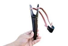 Handcrafted Buffalo Horn Slingshot Catapult Traditional Hunting Outdoor Shooting