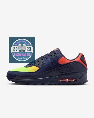 NIKE Air Max 90 DM0029 700 Lemon Venom Hyper Crimson Laser Orange Men Shoes