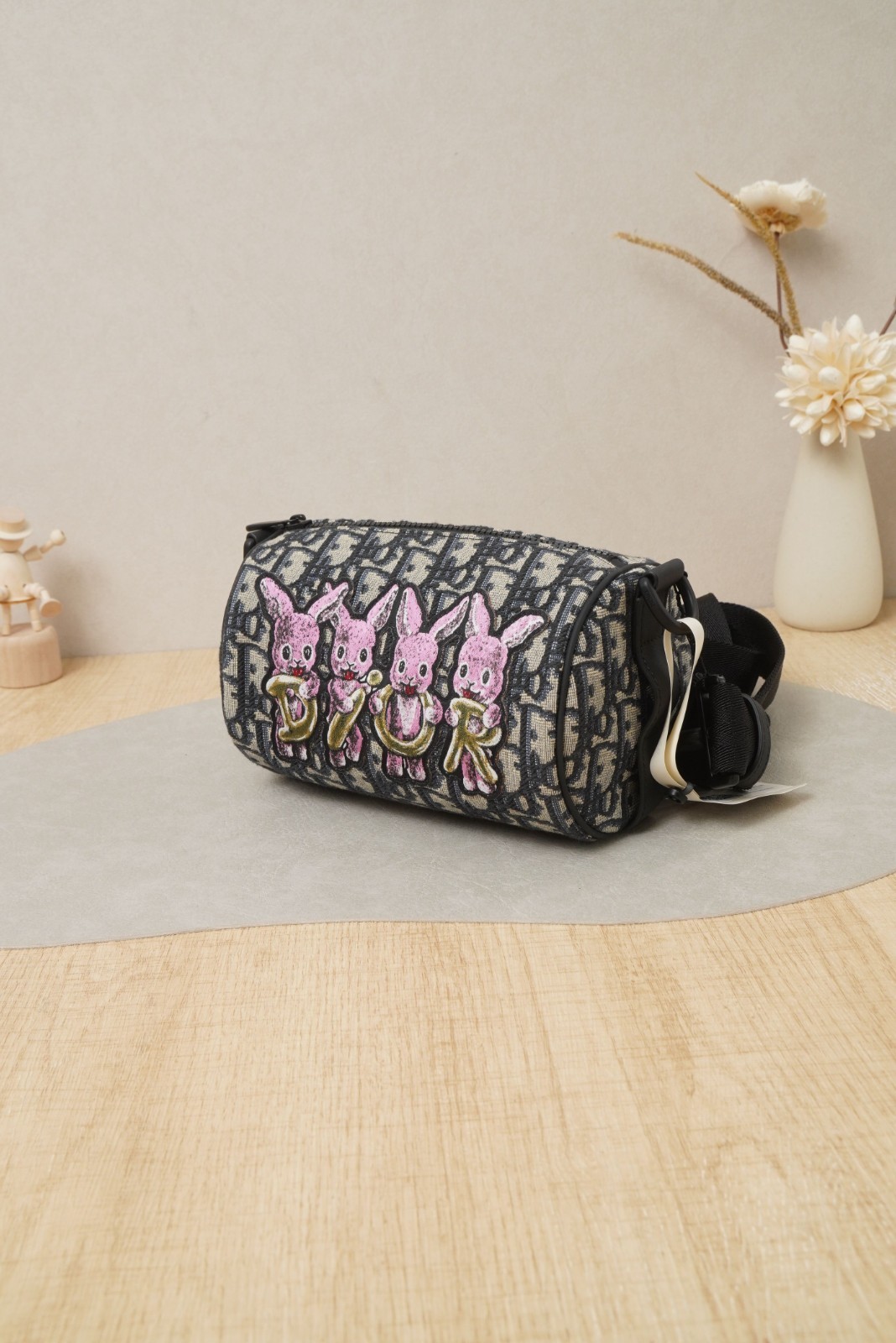 Dior Roller Mini Bucket Bag Rabbit Embroidery Monogram Canvas/Strap thumbnail 4