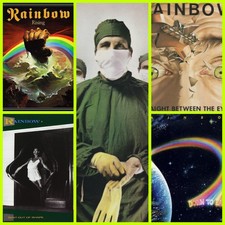 RAINBOW 5 GUITAR TAB TABLATURE BOOK LOT OZZY OSBOURNE DIO DEEP PURPLE MOUNTAIN