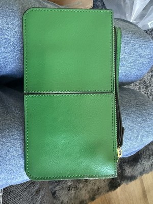 amazon Green Women's Zip-Around Wallet with Card Slots and Zipper Accent