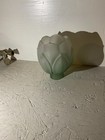 Beautiful ornate antique brass gas sconce with lovely tulip shade. — photo 3