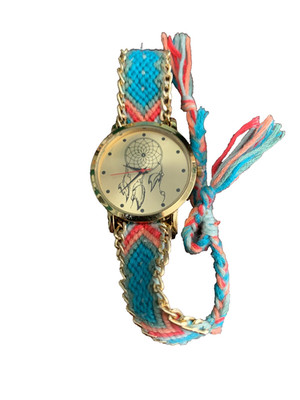 Dreamcatcher Women Quartz Wrist Watch Dial Friendship Bracelet Aztec