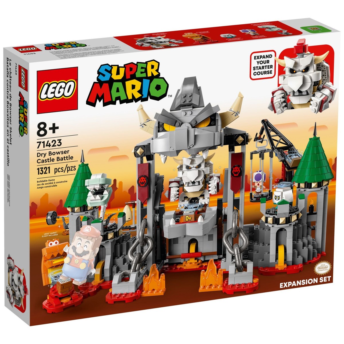LEGO Super Mario: Dry Bowser Castle Battle Expansion Set (71423