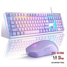 Gaming Keyboard and Mouse Combo, K1 RGB LED Backlit Wired Keyboard K1 violet