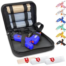 MONVICT Hot Glue Gun Kit, Mini with Carrying Case,20 Pcs Blue 