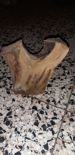 Escultura de madera moderna objeto decorativo madera de roble antiguo único manos de la suerte raro excelente