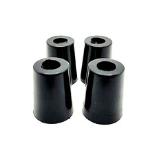 1 3/16" Tall x 1" Wide Base Round Rubber Bumper Feet for Equipment and Furniture