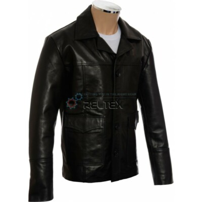 Hitman Leder Biker Jacke EU52 Große 42''